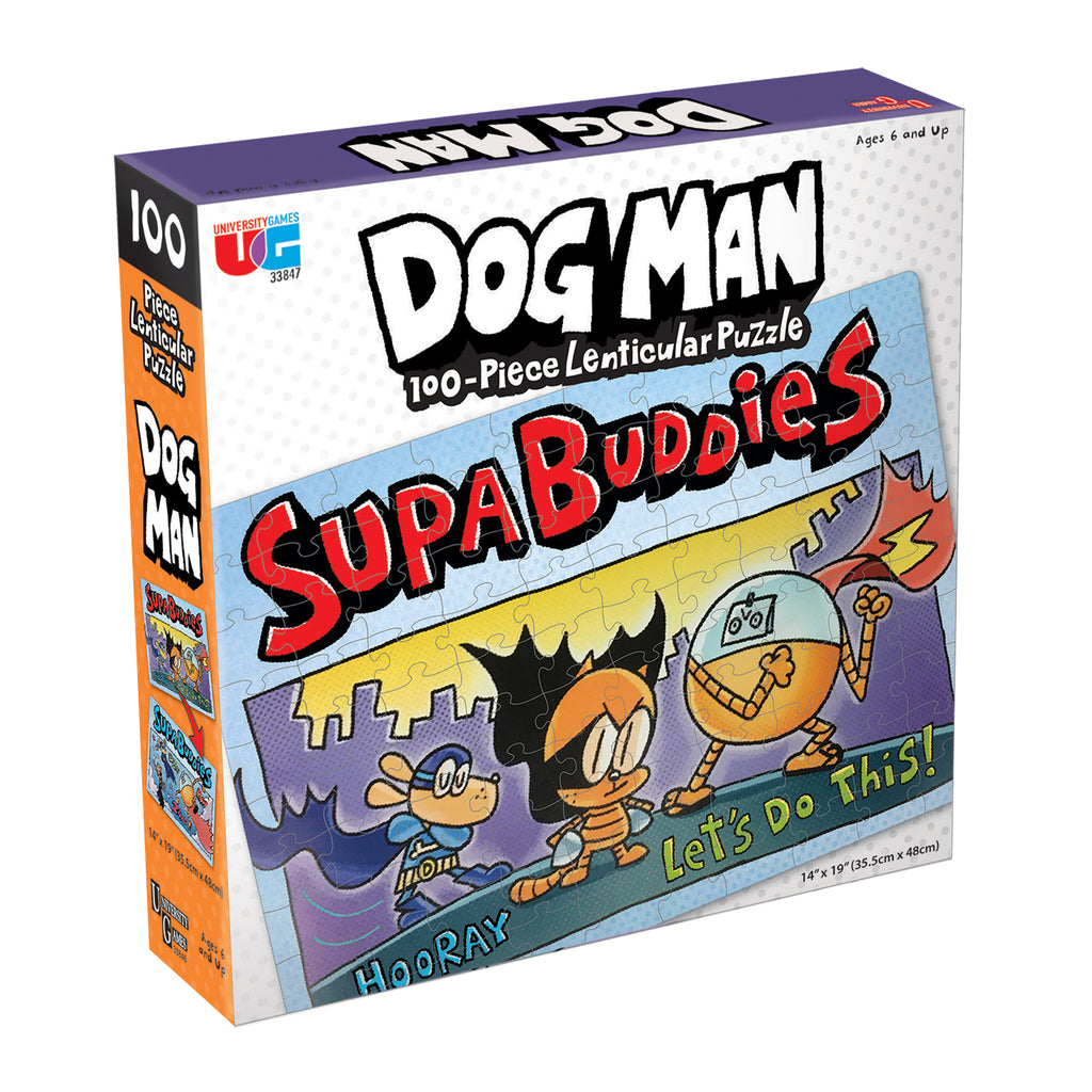 Dog Man Supa Buddies Lenticular Puzzle