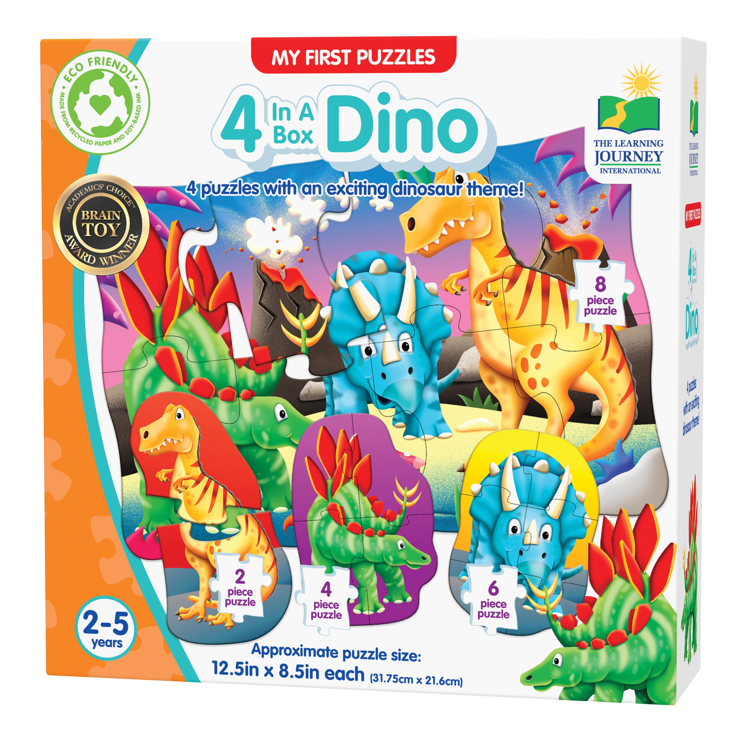 My First Puzzle Sets 4-In-A-Box Puzzles Dino - Main Image